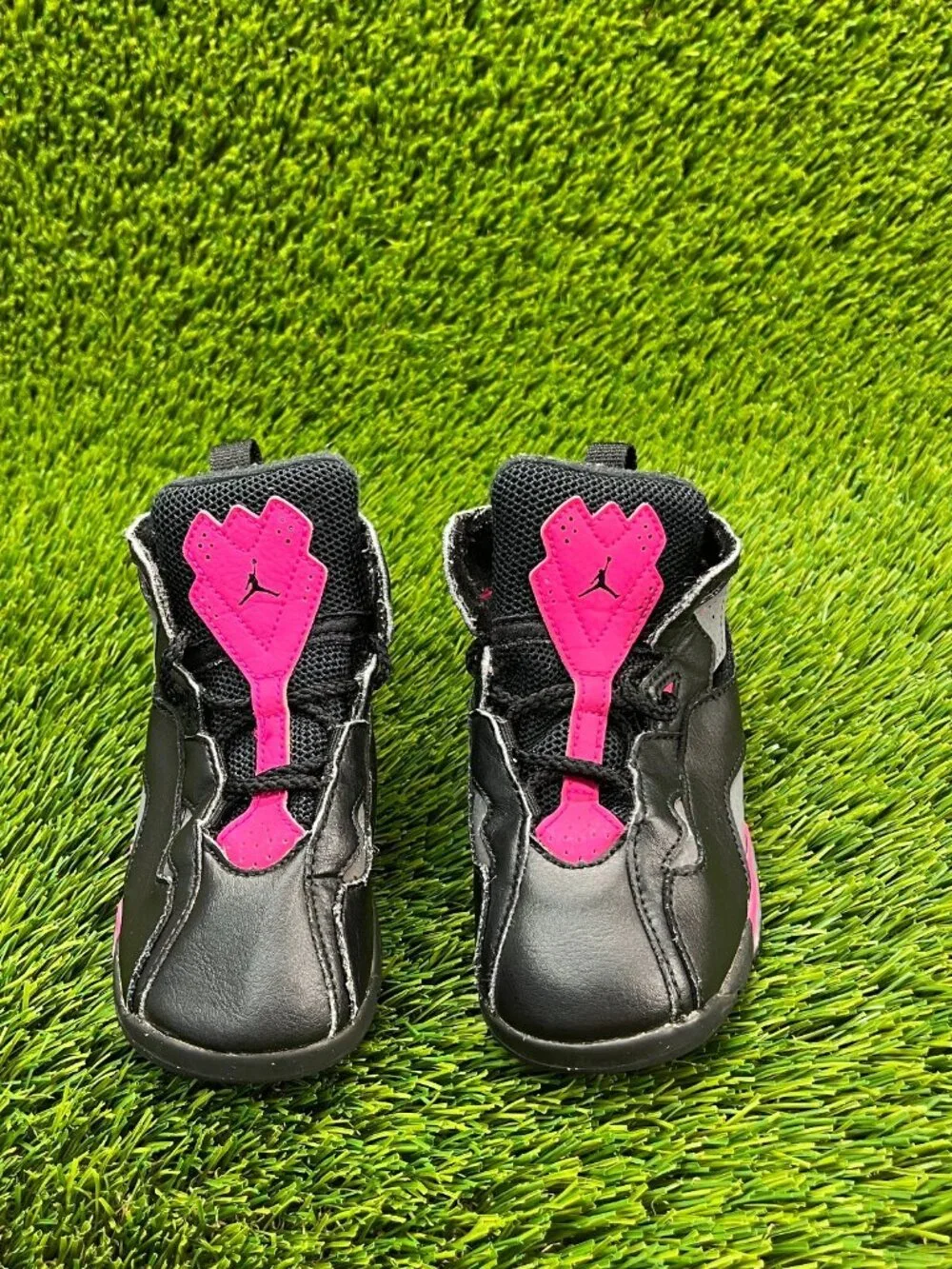 Nike Air Jordan True Flight Girls Size 9C Pink BlackAthletic Basketball Sneakers